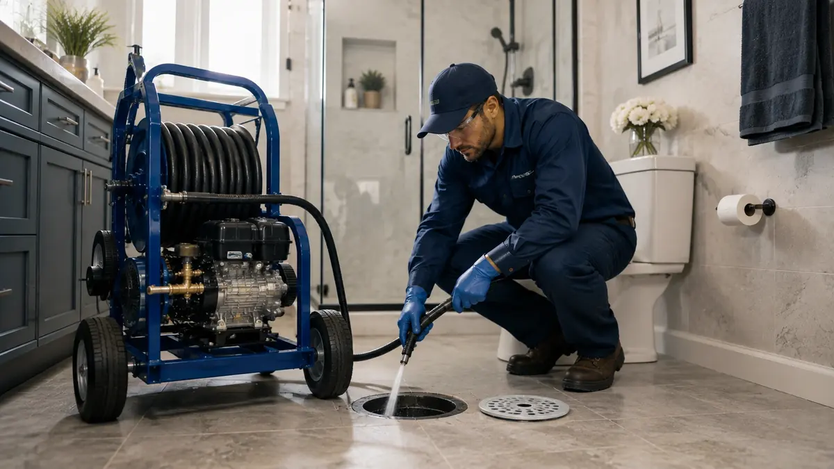 Bathroom Drain Hydro Jetting in Pebble Beach