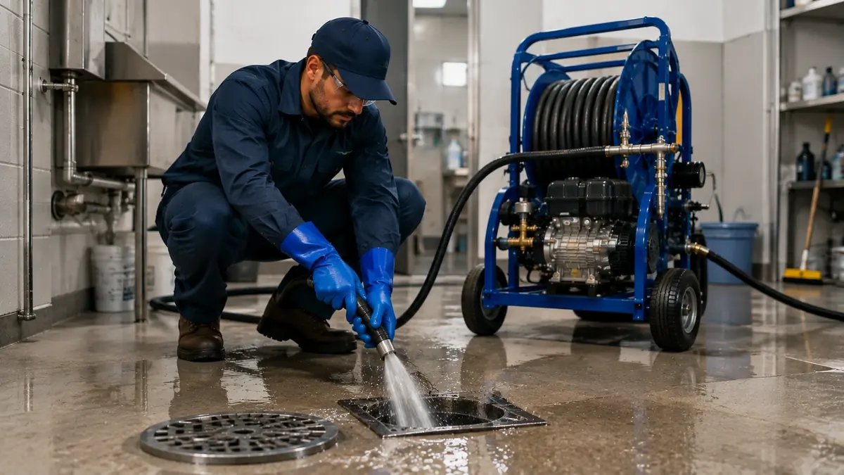 Floor Drain Hydro Jet Cleaning in Pebble Beach