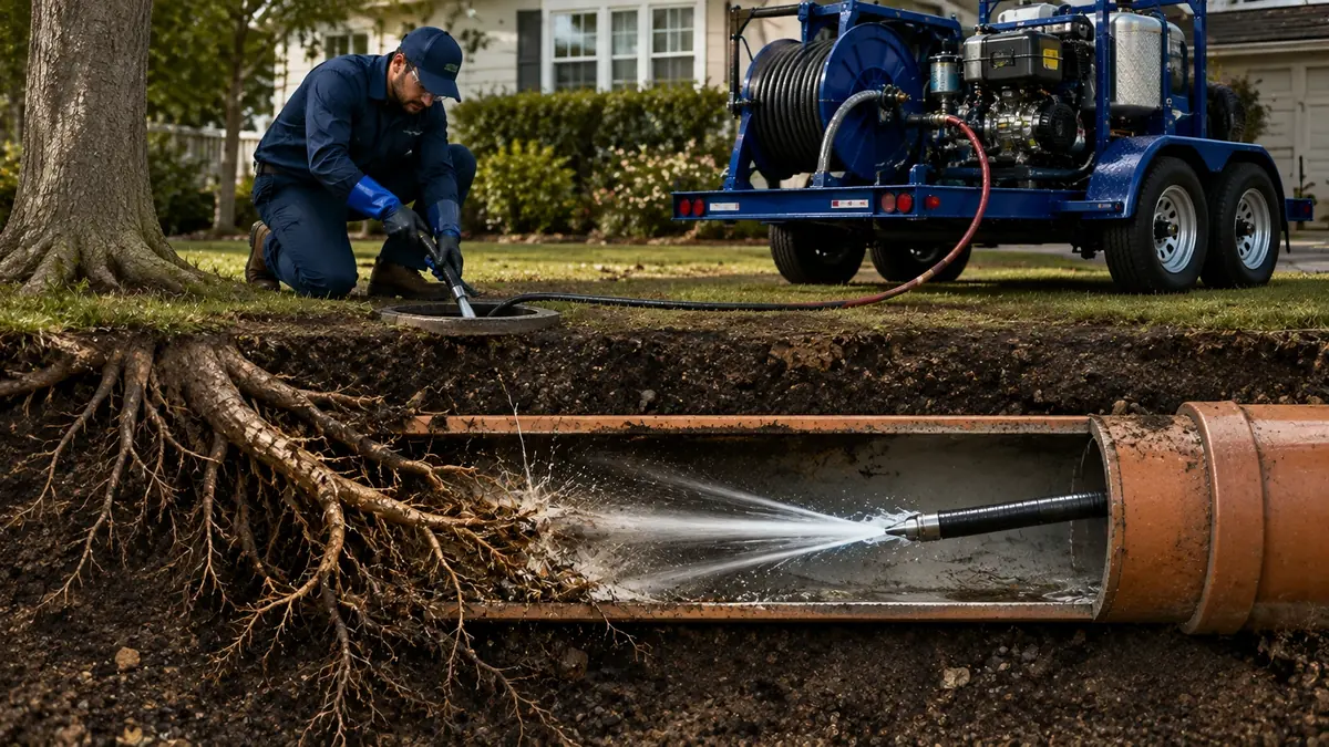 Tree Root Removal with Hydro Jetting in Pebble Beach